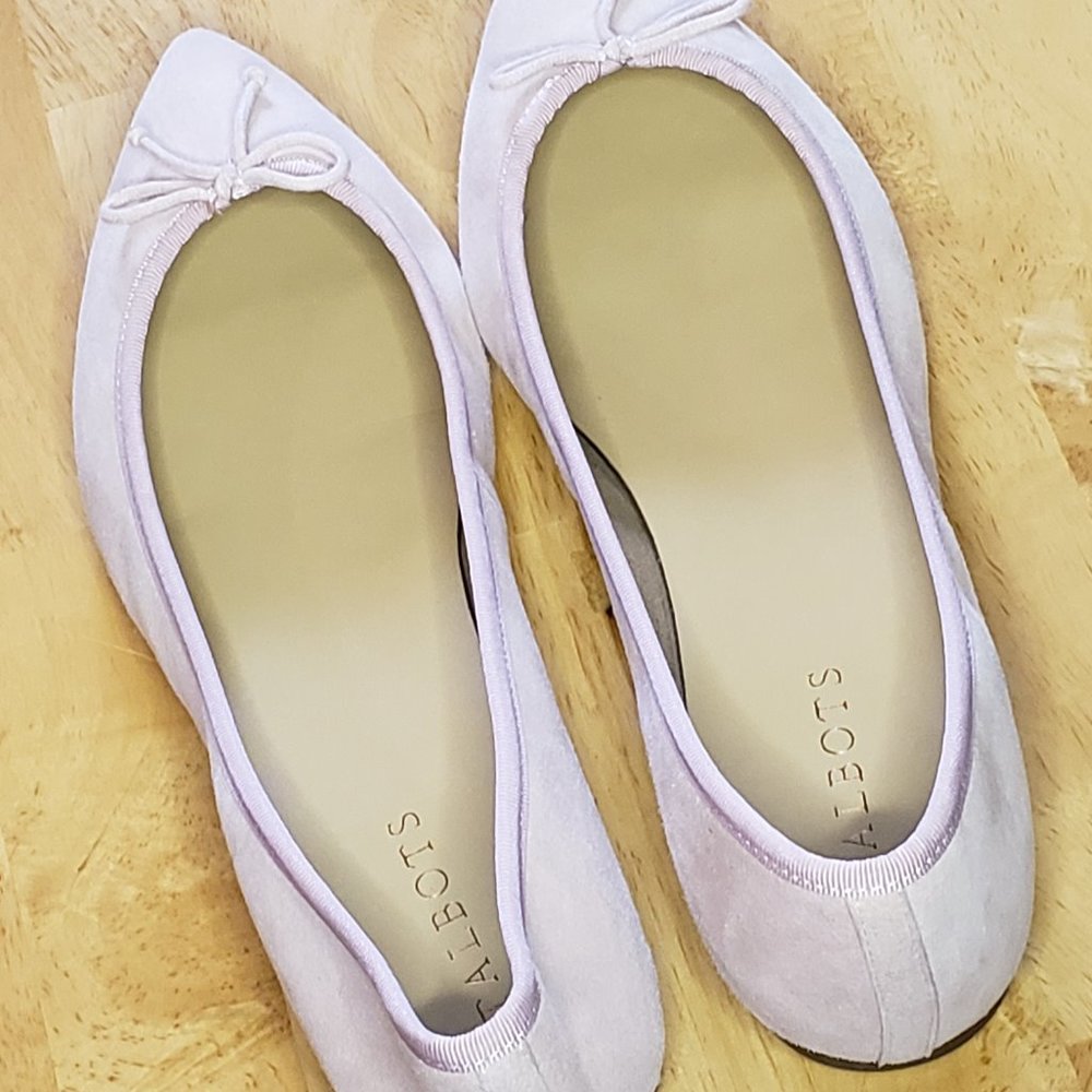 TALBOTS Rosebud Pink Suede Flats